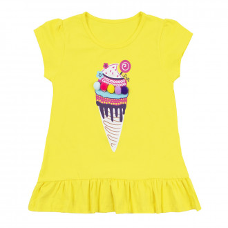 Детска туника "Ice cream" в жълто 1