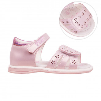 Детски аматомични сандали за момичета в розово 1
