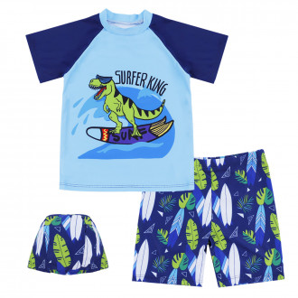 Детски бански от 3 части с шапка ''Surfer king''