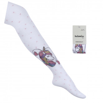 Детски памучен чорапогащник ''Пони'' в екрю