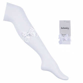 Детски чорапогащник с пандела 20 den в бяло