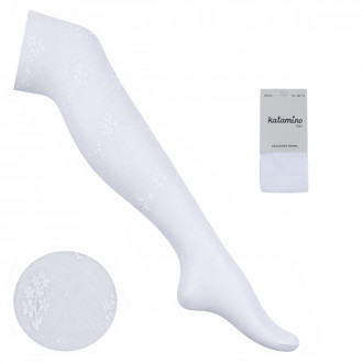 Детски фигурален чорапогащник 20 den в бяло