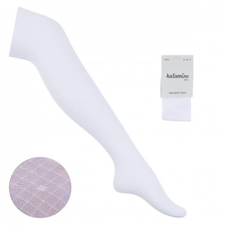 Детски фигурален чорапогащник 40 den в бяло