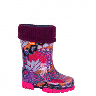 Детски гумени ботуши с термочорап