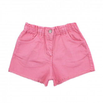 Детски къси дънкови панталони в розово 1