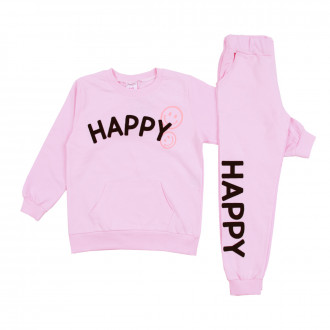 Детски комплект "Happy" в розово 1