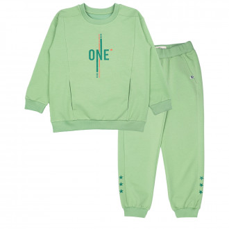 Детски комплект "One" в пастелно зелено 1