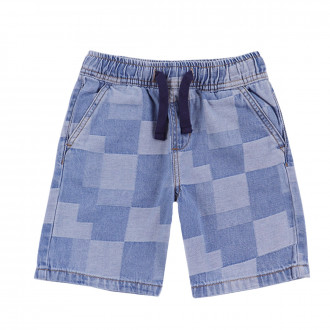 Къси дънкови панталони с фигурален десен