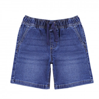 Къси дънкови панталони в тъмен деним