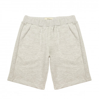 Къси детски панталони в бежов меланж 
