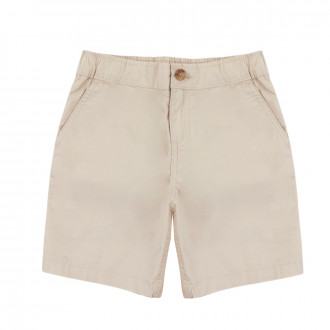 Къси панталони от фин памук в бежово