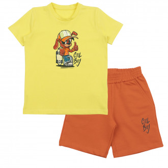 Летен комплект "Cool boy" в жълто и оранжево