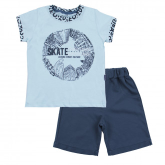 Детски летен комплект "Skate" в синьо 1