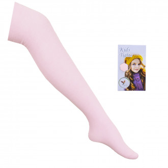 Детски памучен чорапогащник в бледорозово