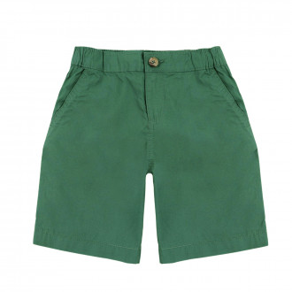 Къси панталони от фин памук в зелено