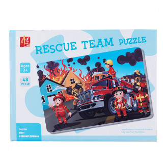Детски пъзел "Пожарна" 23 х 18 см