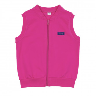 Детски плътен елек "Sport" в циклама