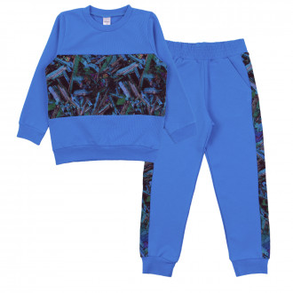 Детски плътен комплект "Colorful" в синьо