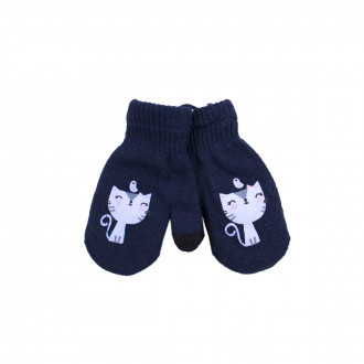 Детски ръкавици "Enjoy" в тъмносиньо