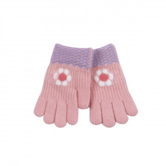 Детски ръкавици "Flower" в розово