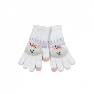 Детски ръкавици "Puppy" в екрю