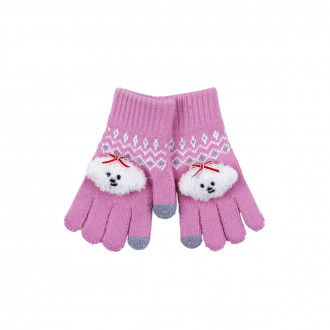 Детски ръкавици "Puppy" в розово