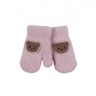 Детски термо ръкавици "Bear" в опушено розово