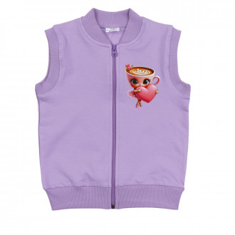 Детски ватиран елек "Sweet drink" в лилаво