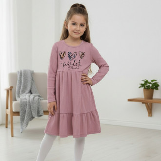 Детска трикотажна рокля "Wild heart"