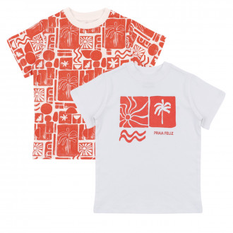 Двойка памучни тениски ''Praia feliz''