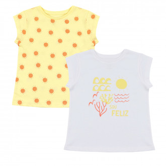 Двойка тениски за момичета ''Sou feliz''