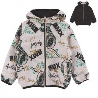 Двулицево преходно яке "Extreme" в черно и бежово