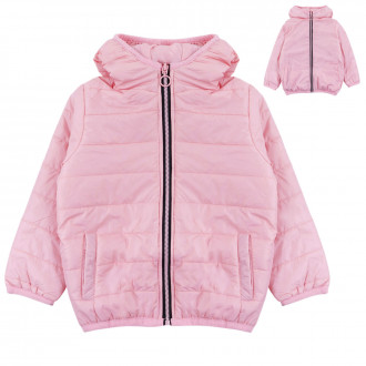 Двулицево капитонирано яке в розово