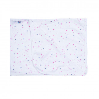 Двупластова памучна пелена "Pink stars" 80/90 см 1