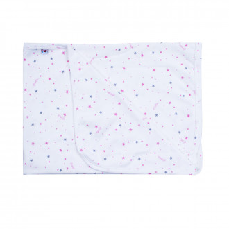 Двупластова памучна пелена "Pink stars" 80/90 см 1