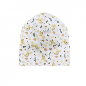 Двупластова трикотажна шапка с еднорози