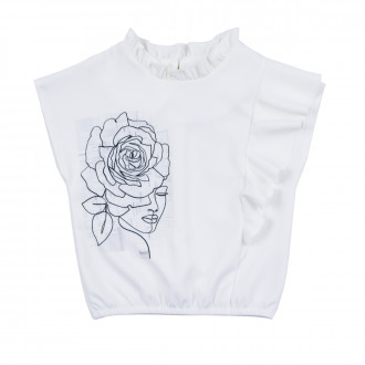 Елегантна блуза с фотопринт "Rose" 1