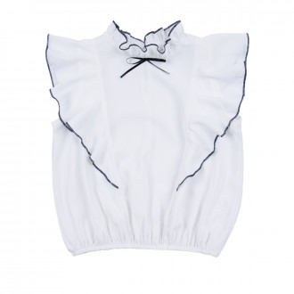 Елегантна блуза с къдрички за момичета 1