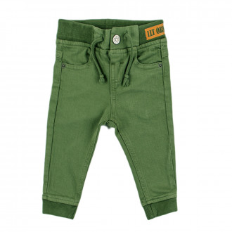 Детски панталон в сиво в зелено 1