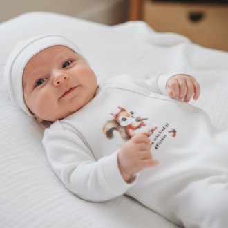 Бебешки ромпър с шапка "Катеричка"