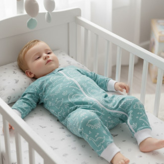 Бебешки ромпър с цип и открити крачета "Little boy"