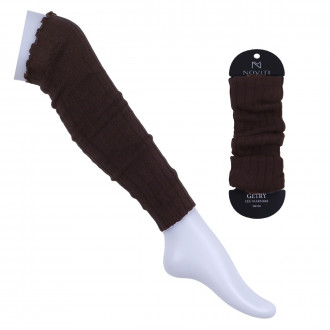 Детски гети от плетиво в кафяво