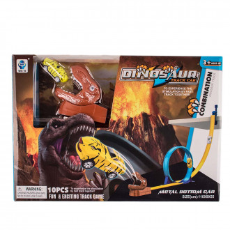 Динозавърска писта с жълта количка 45 х 31 см. 