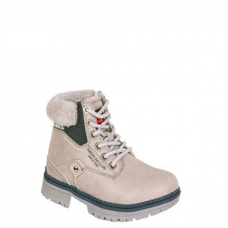 Детски зимни боти за момичета в светлосиво