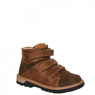 Детски зимни боти за момчета в кафяво (27 - 31)