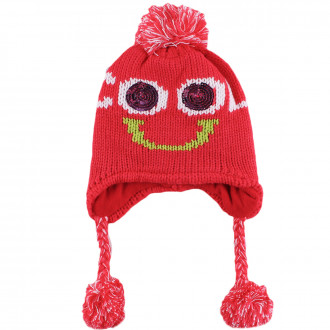 Зимна шапка за момичета "Cool" в цвят домат (1- 4 год.)