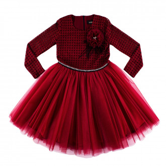 Празнична рокля в бордо ''Вивиан" (4 - 12 год.) 1