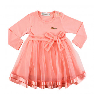 Детска рокля "Нели" в цвят праскова (1 - 5 год.) 1