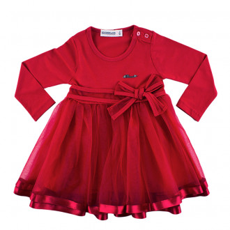 Детска рокля "Нели" в червено (1 - 5 год.) 1