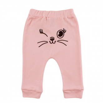 Бебешко панталонче в розово "Коте" (0 - 9 мес.) 1